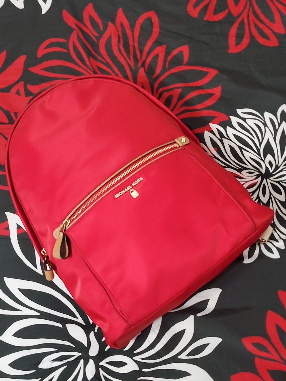 Michael Kors Red Nylon Backpack